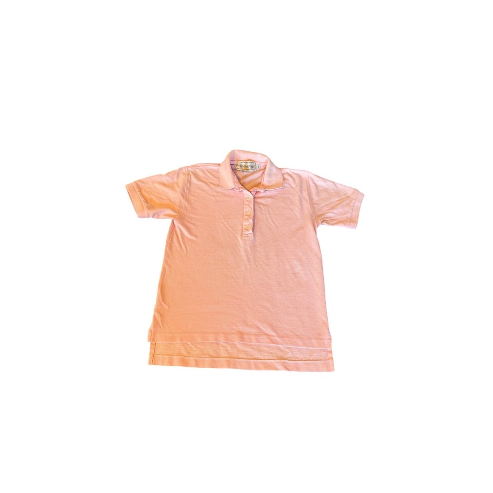 All Week Long Womens Pink Short Sleeve Cotton Polo Shirt Size S Preppy Pastel